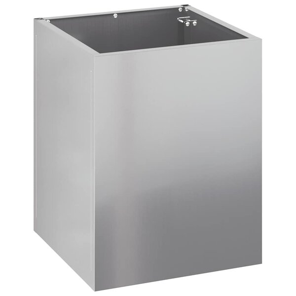 vidaXL Cache-pot de jardin Argent Acier galvanisé