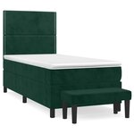 vidaXL Sommier à lattes de lit avec matelas Vert foncé 100x200 cm
