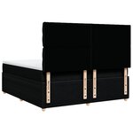 vidaXL Sommier à lattes de lit avec matelas Noir 180x200 cm Tissu