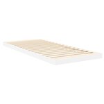 vidaXL Cadre de lit surélevé Blanc 76 5 x 200 cm Bois d'ingénierie