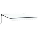 vidaXL Cadre d'auvent Blanc 350 x 250 cm Polyester avec revêtement PU