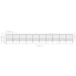 vidaXL Clôture de jardin à dessus en lance Acier (1 75-2)x17 m Noir