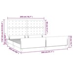 vidaXL Cadre de lit sans matelas noir 200x200 cm similicuir