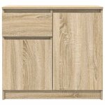 vidaXL Buffet avec tiroir chêne sonoma 71x35x65 cm bois d'ingénierie