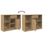vidaXL Buffet avec tiroir chêne artisanal 101x35x76 cm bois ingénierie