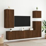vidaXL Meuble TV mural chêne marron 40 5x30x90 cm bois d'ingénierie