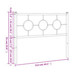 vidaXL Tête de lit métal blanc 100 cm