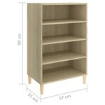 vidaXL Buffet Chêne sonoma 57x35x90 cm Aggloméré
