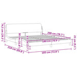 vidaXL Cadre de lit Dover blanc 180x200 cm similicuir