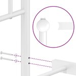 vidaXL Cadre de lit métal sans matelas et pied de lit blanc 140x190 cm