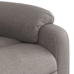 vidaXL Fauteuil de massage inclinable Taupe Tissu