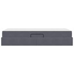 vidaXL Lit avec rangement et matelas Gris foncé 90 x 190 cm Velours