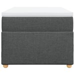 vidaXL Sommier à lattes de lit et matelas Gris foncé 90x190 cm Tissu