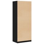 vidaXL Armoire Chêne Noir 80 x 50 x 200 cm - Bois Solide