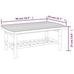 vidaXL Table basse de jardin 90x55x37 cm bambou