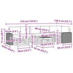 vidaXL Ensemble de canapés d'extérieur 8 pc Naturel et gris clair