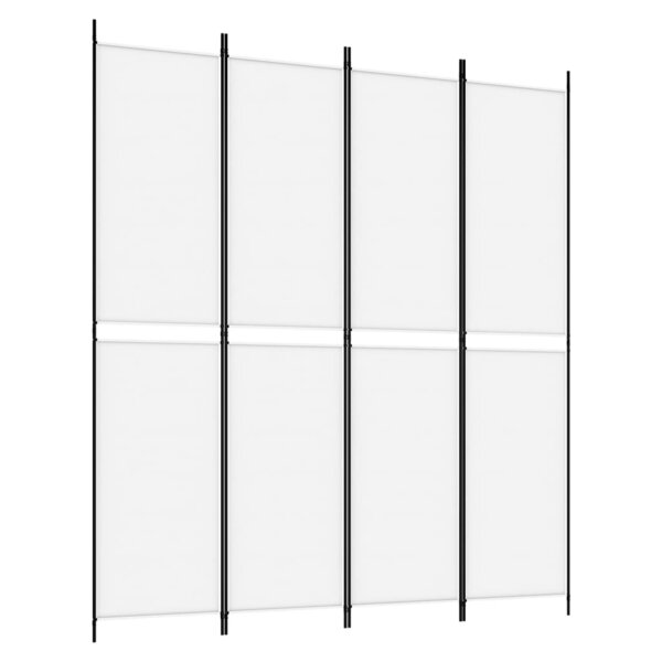 vidaXL Cloison de séparation 4 panneaux Blanc 200x220 cm Tissu