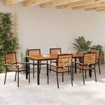 vidaXL Ensemble de salle à manger de jardin Ensemble de 4 Noir
