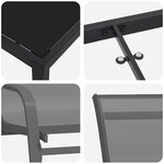 vidaXL Ensemble de salle à manger pour jardin 3 Pièces Gris