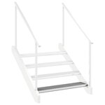 vidaXL Escalier en caillebotis 90x24x7 cm acier galvanisé