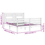 vidaXL Cadre de lit sans matelas 160x200 cm bois massif
