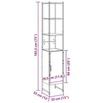 vidaXL Cabinet de salle de bain Bois ancien 33 x 33 x 185 5 cm