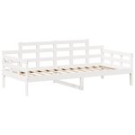 vidaXL Lit de jour avec toit blanc 80x200 cm bois de pin massif