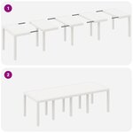 vidaXL Ensemble de salle à manger de jardin 9 pièces avec coussins gris clair en poly rattan