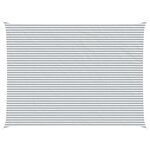 vidaXL Voile d'ombre Gris clair et blanc 8 x 6 m