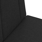 vidaXL Fauteuil de sol ajustable Noir Tissu