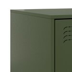 vidaXL Table de chevet vert 34 5x39x44 cm acier