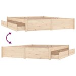 vidaXL Cadre de lit avec tiroirs 135x190 cm Double