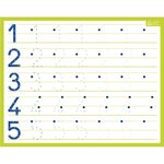 CBG Ardoise blanche effaçable à sec format 21 x 26,5cm, avec les chiffres de 1 à 10