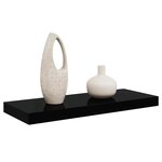 vidaXL Étagère murale flottante Noir brillant 60x23 5x3 8 cm MDF
