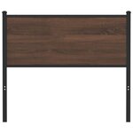 vidaXL Tête de lit de remplacement chêne marron 100 cm bois d'ingénierie et acier