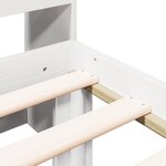 vidaXL Lit bibliothèque sans matelas blanc 90x190cm bois de pin massif