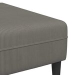 Sofa en tissu avec coussin Gris clair Tissu en velours côtelé