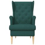 vidaXL Fauteuil Vert foncé Tissu