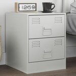 vidaXL Table de chevet blanc 34 5x39x44 cm acier