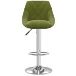 vidaXL Tabourets de bar lot de 2 vert clair velours