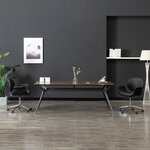 vidaXL Chaise pivotante de bureau Noir Similicuir