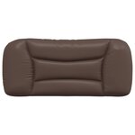 vidaXL Coussin de tête de lit marron 80 cm similicuir