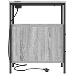 vidaXL Table de chevet Sonoma gris 30 x 48 x 61 cm Bois d'ingénierie