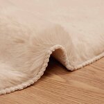 vidaXL Tapis en Fourrure Synthétique de Lapin Olite Taupe Ø 100 cm