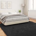 vidaXL Tapis en fausse Tafalla Noir 200 x 200 cm Polyester