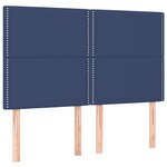 vidaXL Tête de lit à LED Bleu 144x5x118/128 cm Tissu