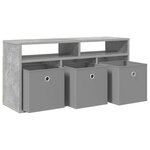 vidaXL Basboard avec tiroir Gris béton 87 x 27 5 x 43 cm