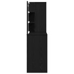 vidaXL Table de Maquillage LED avec 2 Armoires Chêne Noir Bois d'Ingénierie