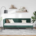 vidaXL Cadre de lit d'angle Vert foncé 80 x 200 cm Velours