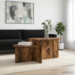 vidaXL Table basse Chêne fumé 100 x 50 x 40 cm Bois d'ingénierie